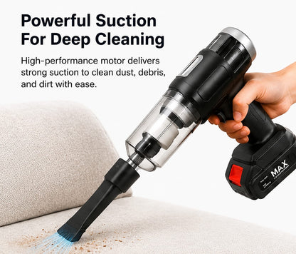 Cordless Handheld Vacuum Cleaner with Multi-Attachment Cleaning Kit | Rechargeable Portable Dust & Debris Cleaner