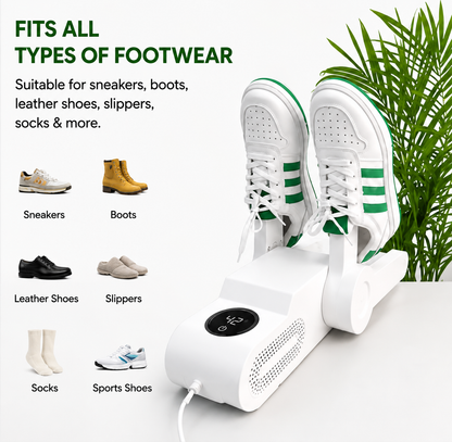 Smart Electric Shoe Dryer with Touch Control & Temperature Display