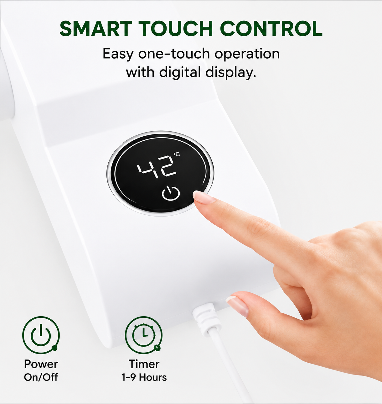 Smart Electric Shoe Dryer with Touch Control & Temperature Display