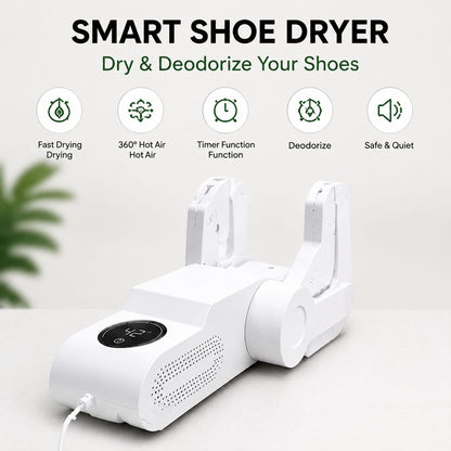 Smart Electric Shoe Dryer with Touch Control & Temperature Display