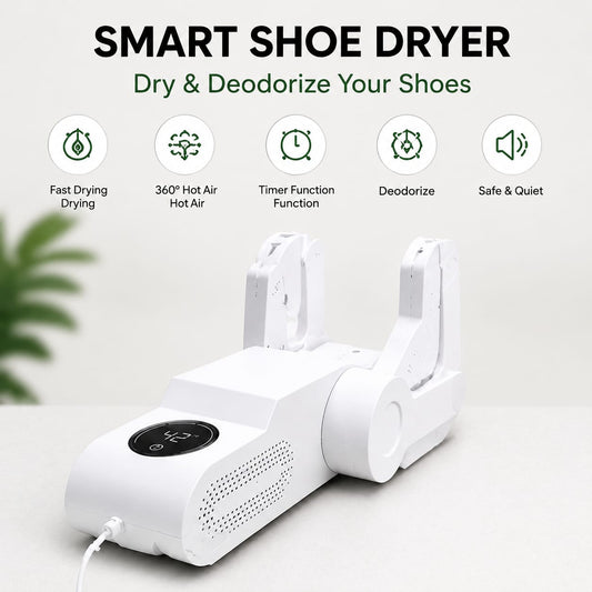 Smart Electric Shoe Dryer with Touch Control & Temperature Display