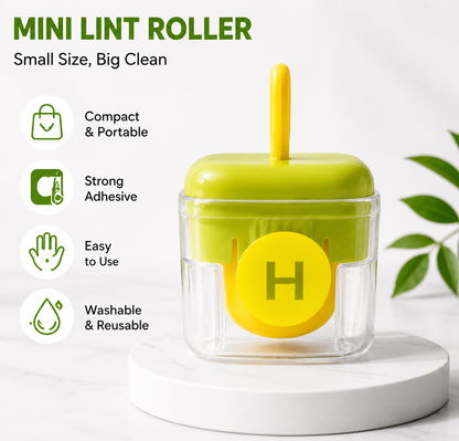 Mini Portable Washable Lint Roller – Reusable Pet Hair & Dust Remover